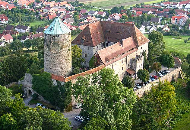 Burghotel in Mittelfranken zwischen Rothenburg ob der Tauber und der Rokokostadt Ansbach