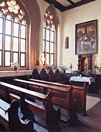 Burgkapelle mit 60 Plätzen für kirchliche und standesamtliche Trauungen